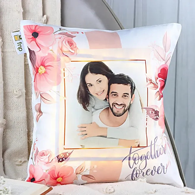 Personalised Love Affair LED Cushion